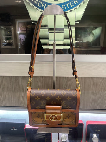 Pre-owned Louis Vuitton Dauphine Mini in Monogram Reverse Canvas