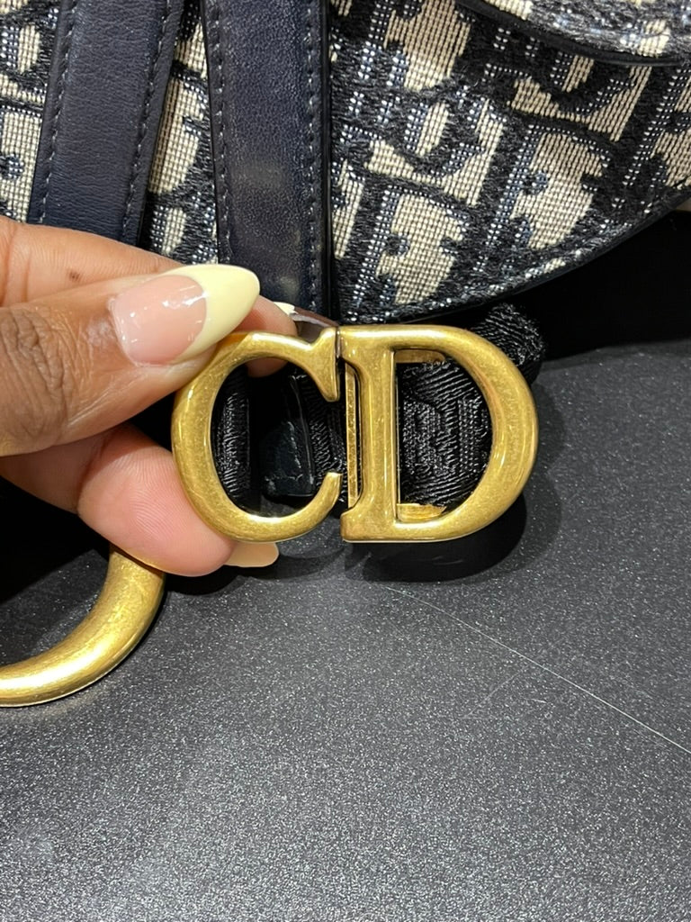 Pre-owned Christian Dior Oblique Saddle Belt Bag
