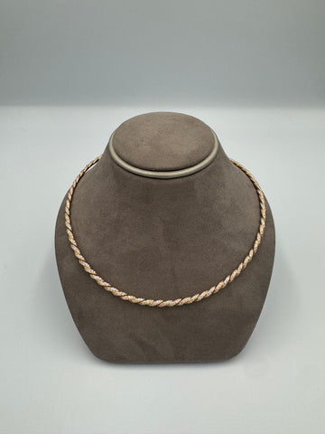 Unworn David Yurman Paveflex Necklace set in 18K Rose Gold with Diamonds, Retail $18,500