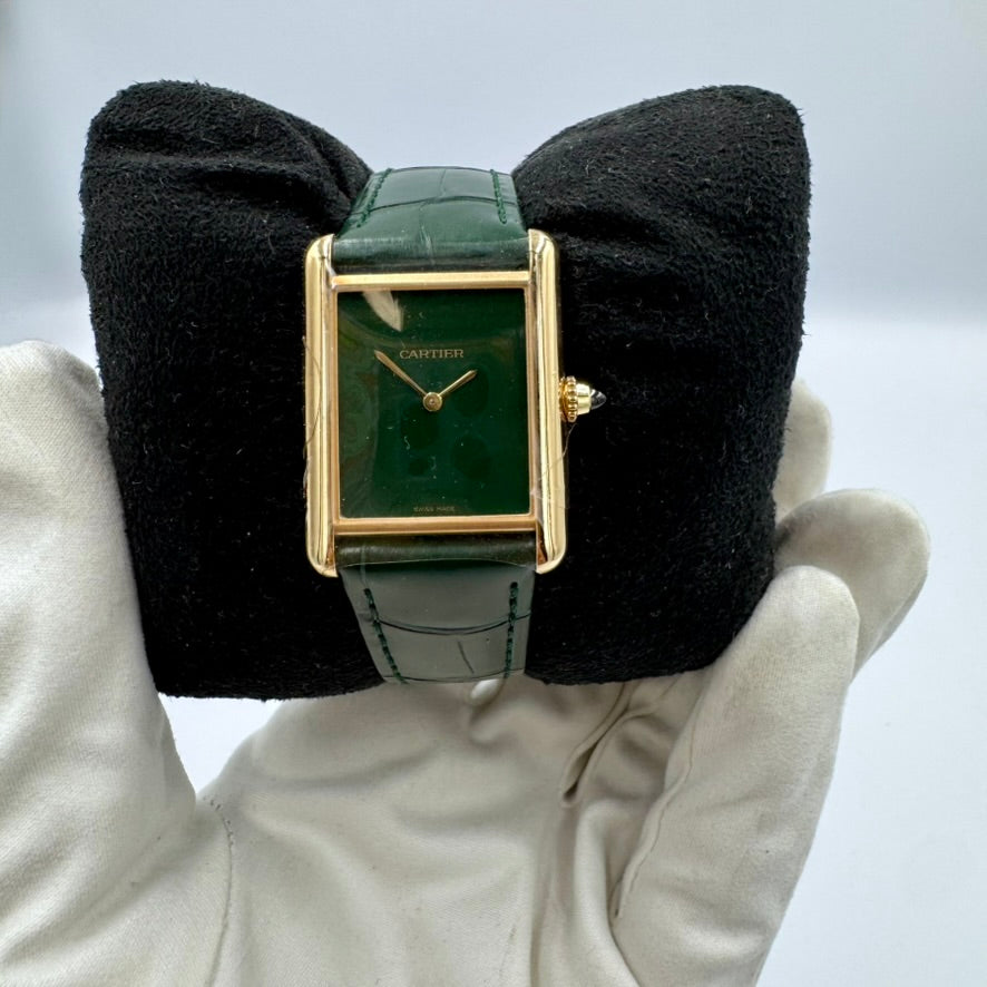 Unworn Cartier Large Tank Louis Cartier Green ref. WGTA0191 (2025)