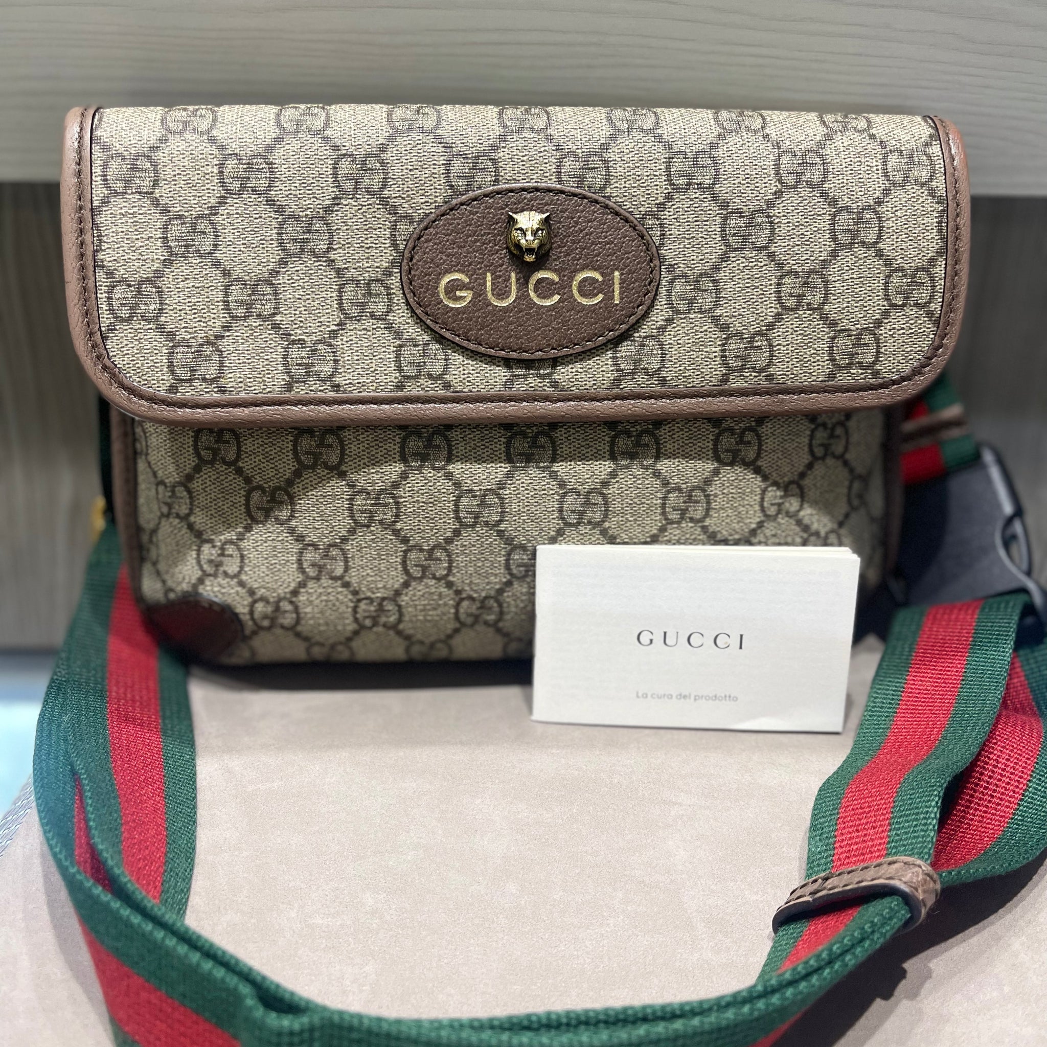 pre-owned Gucci GG Supreme Neo Vintage Belt Bag