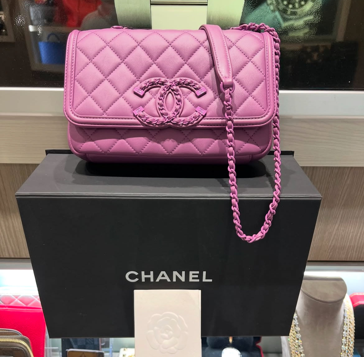 Unworn Chanel Classic Flap bag - Quilted Purple (S/S 2021)