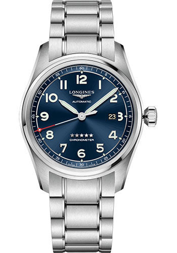 Longines Spirit Automatic Watch - 42 mm Steel Case - Blue Arabic Dial - Bracelet - L3.811.4.93.6