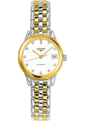 Longines Flagship Watch - 26 mm Steel And Yellow PVD Case - White Diamond Dial - Bracelet - L4.274.3.27.7