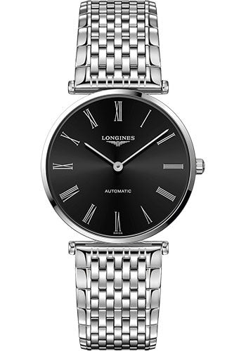 Longines La Grande Classique de Longines Automatic Watch - 36 mm Steel Case - Black Roman Dial - Bracelet - L4.908.4.51.6