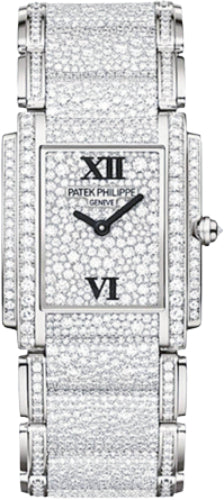 Patek Philippe Ladies Twenty~4 Ladies White Gold Pave Diamond Dial | 4910/52G