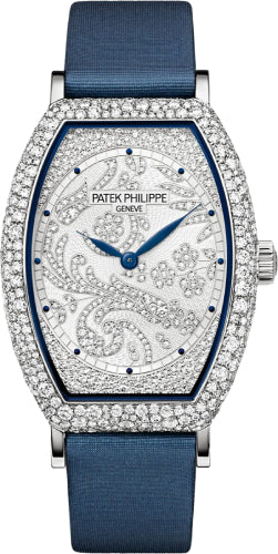 Patek Philippe Gondolo Ladies Guilloched White Gold Diamond Pave | 7099G-001