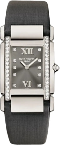 Patek Philippe Twenty~4 Ladies Medium 32 x 30mm Grey Diamond Roman White Gold Diamond Set Quartz | 4920G-001