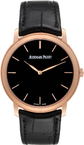 Audemars Piguet Jules Audemars Extra-Thin 41mm Black Index Rose Gold Leather | 15180OR.OO.A002CR.01