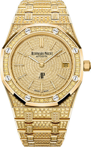 Audemars Piguet Royal "Jumbo" 39mm Extra-Thin Yellow Gold Sapphires | 16202BA.HH.1241BA.01