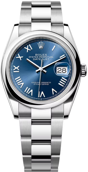 Rolex Datejust 36 Oystersteel Bright Blue Dial Oyster Bracelet - 126200 - 2026