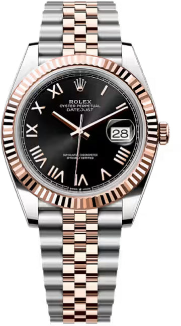 Rolex Datejust 41 Oystersteel Everose Gold Bright Black Dial Jubilee Bracelet - 126331 - 2026