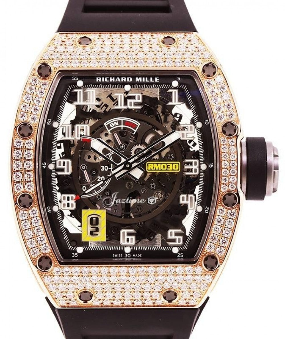 Richard Mille Automatic Winding with Declutchable Rotor Rose Gold Diam