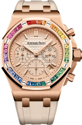 Audemars Piguet Offshore 37mm Chronograph Rose Gold Pink Dial Rainbow - 26236OR.YY.D085CA.01