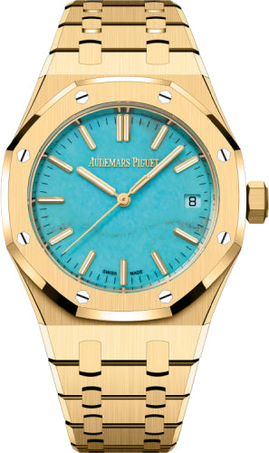 Audemars Piguet Royal Oak Yellow Gold Turquoise Dial 37mm | 15550BA.OO.1356BA.01